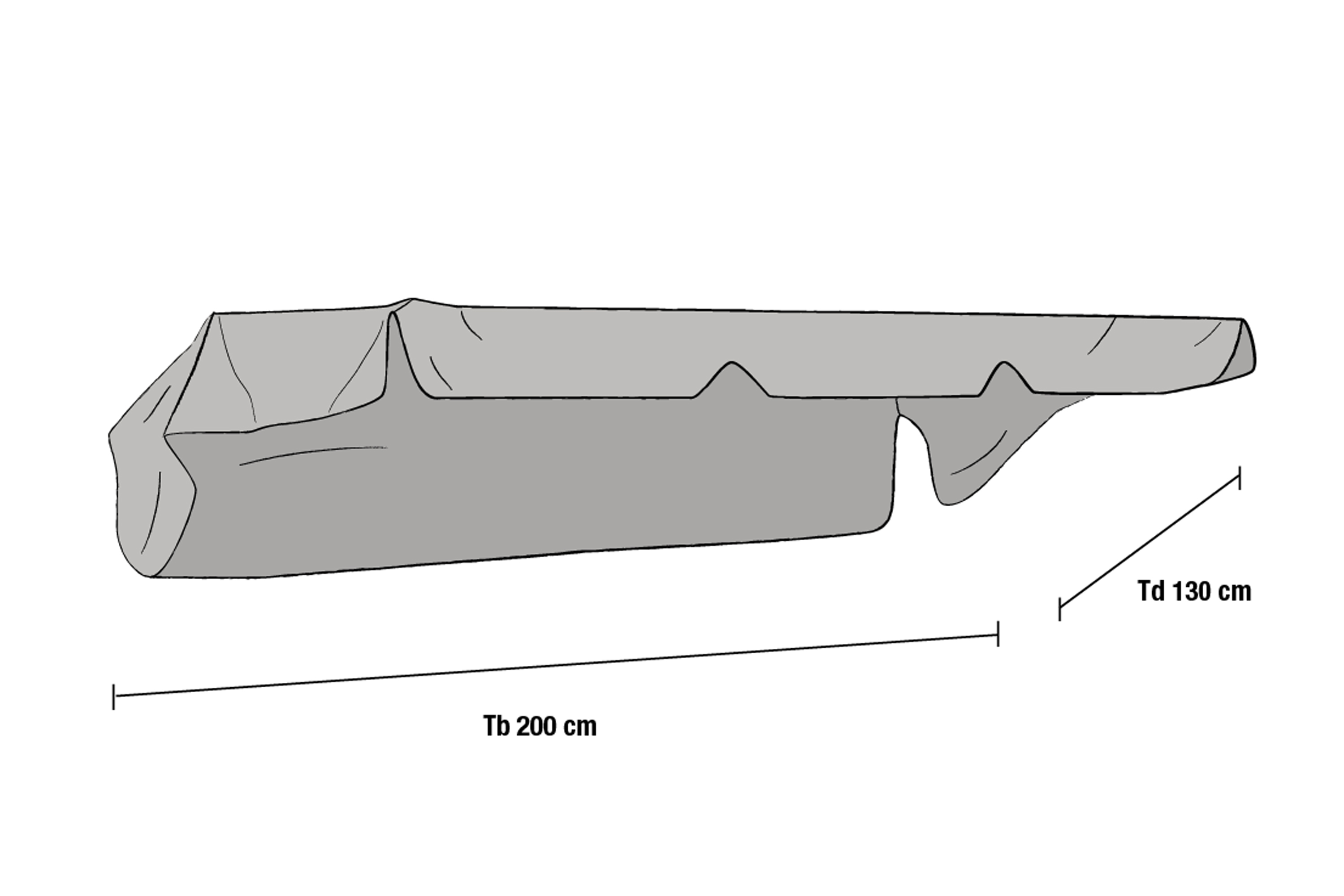 Olbia Dach Gartenschaukel Grau