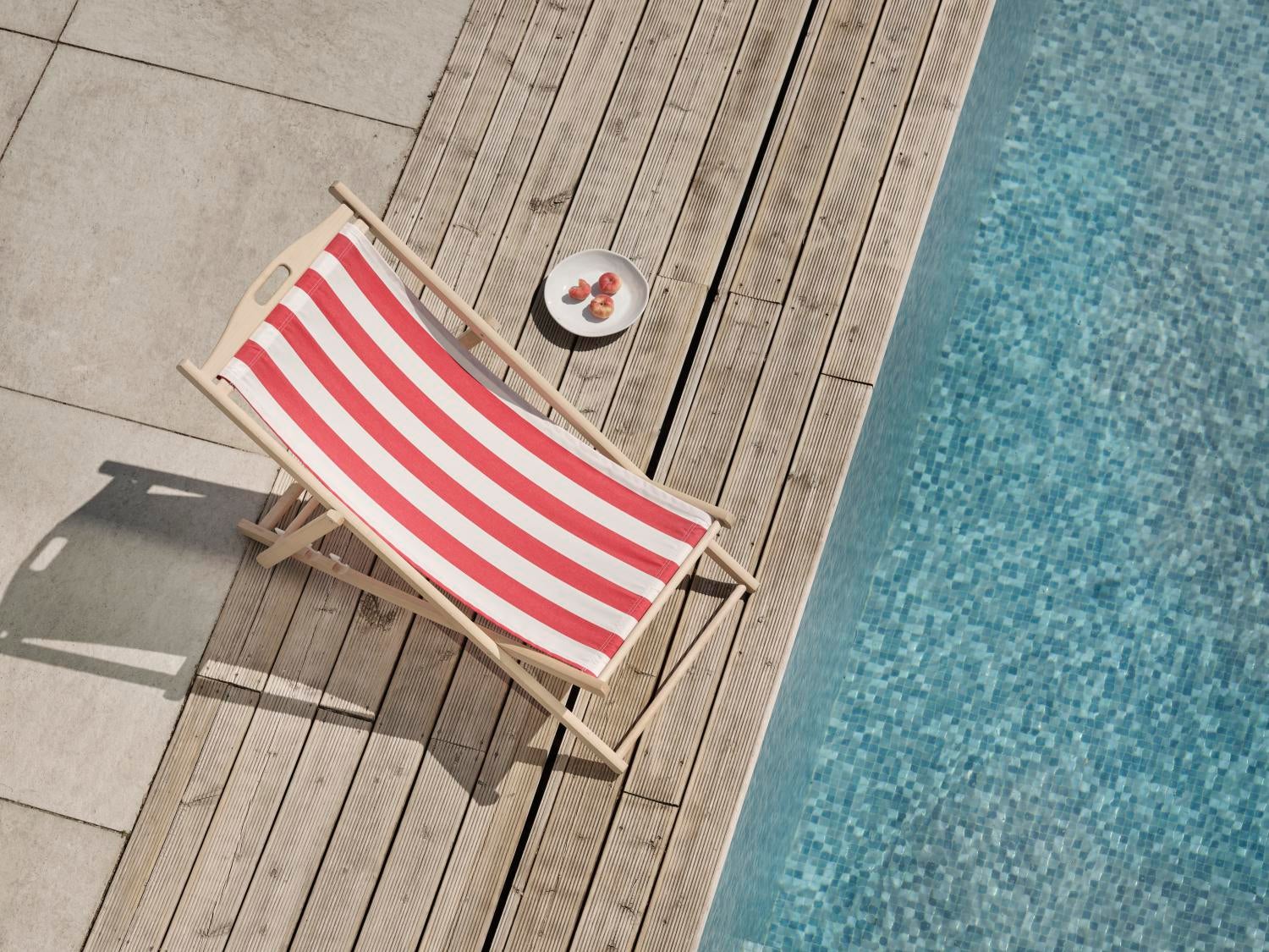 Dingla Relaxsessel Natural/Rot-Weiss