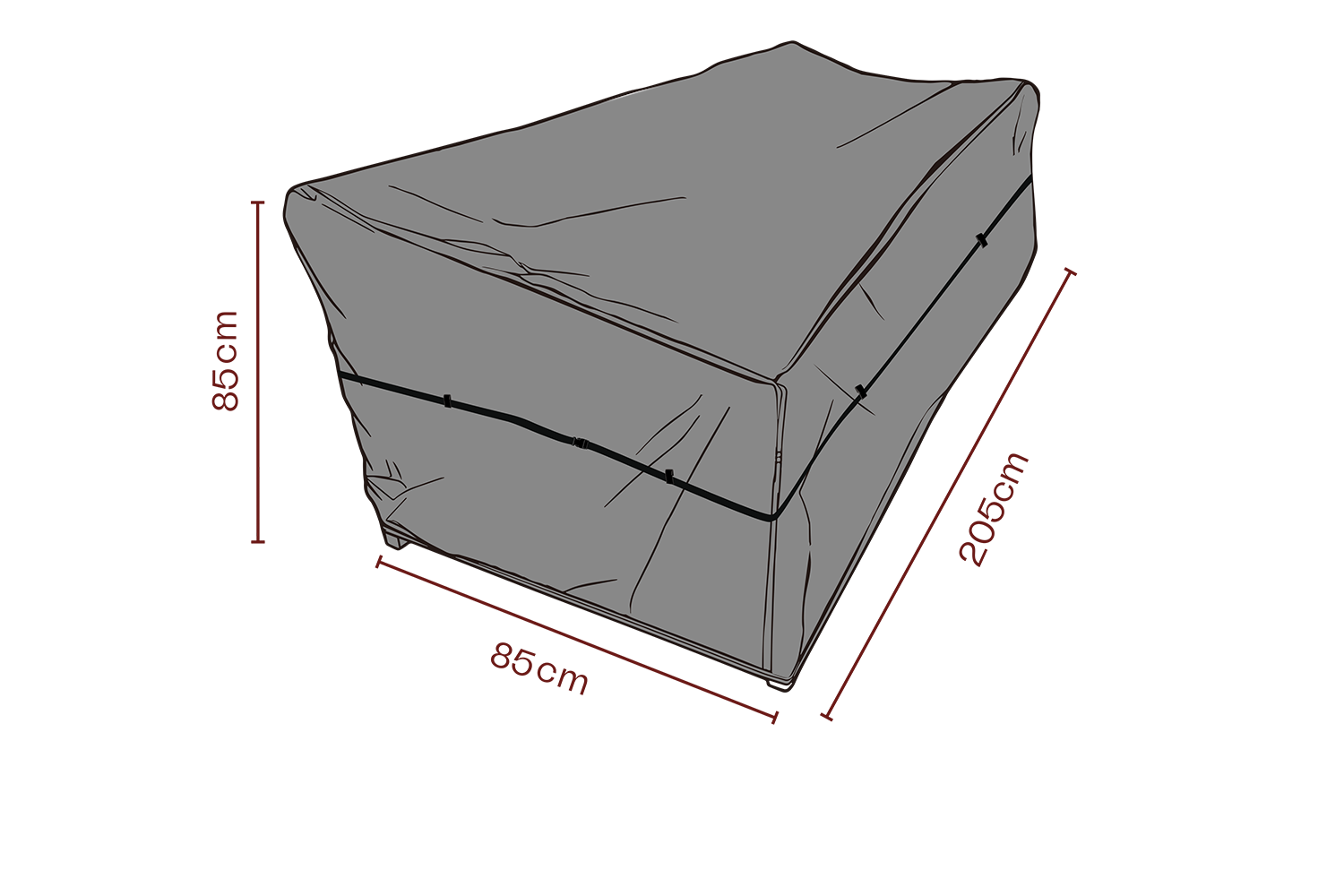 Möbelabdeckung Sofa Schwartz - Atmungsaktiv