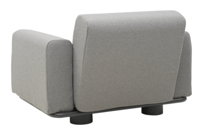 Bolster Sessel Anthrazit/Teddy Grey