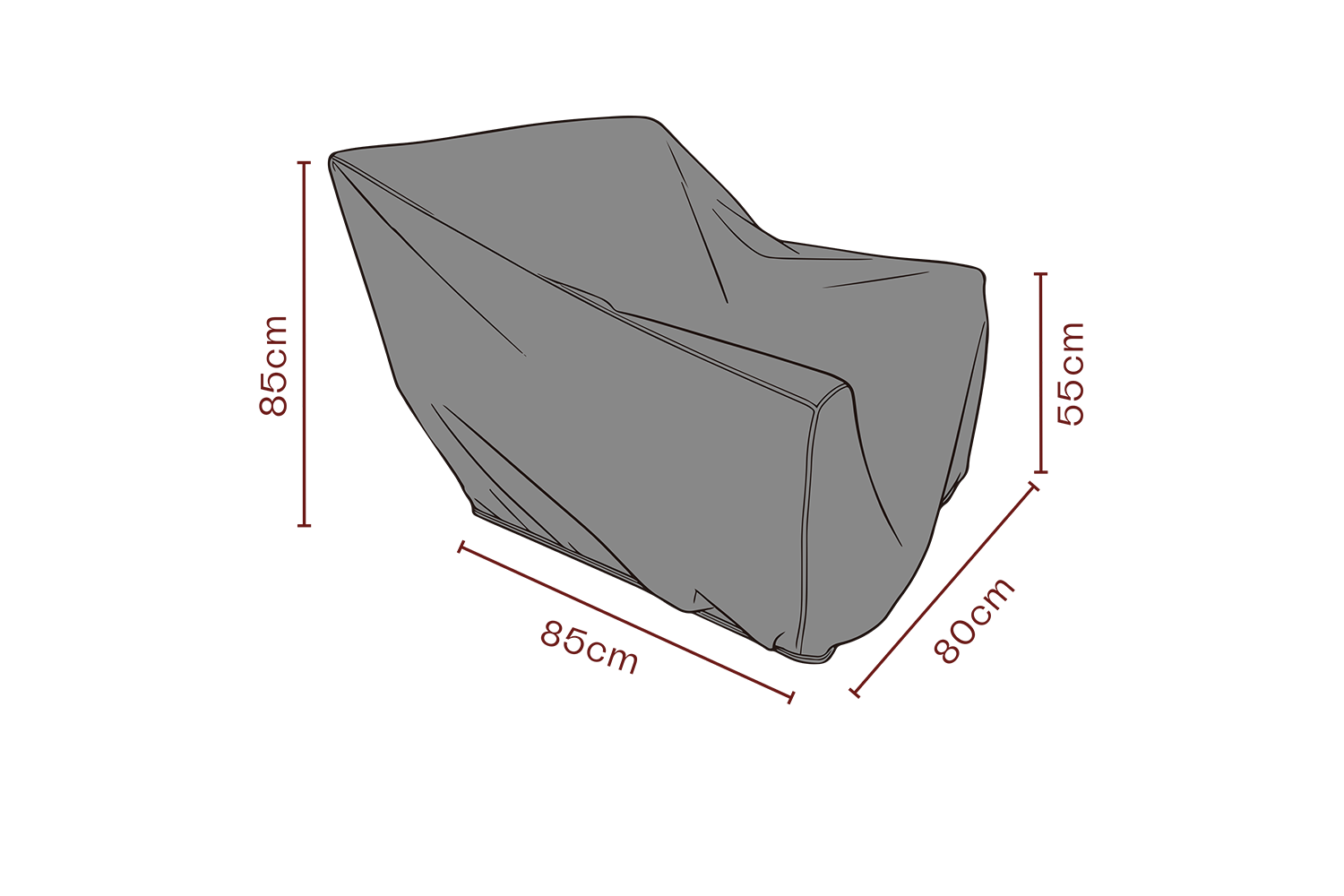 Möbelabdeckung Sessel Schwartz - Atmungsaktiv