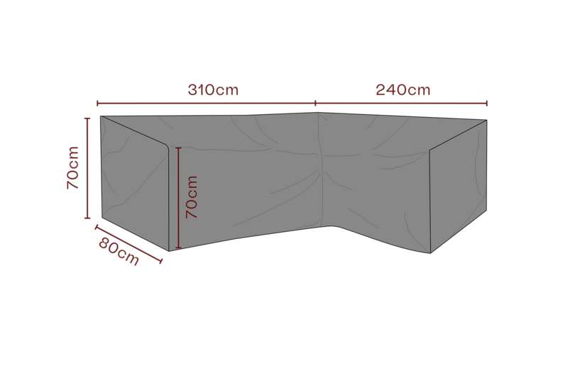Möbelabdeckung Ecklounge Schwarz