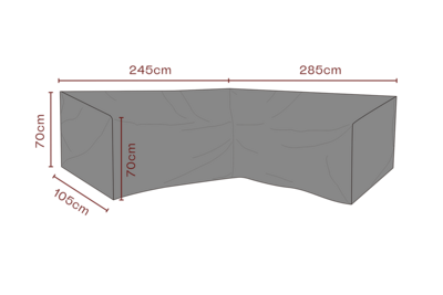 Möbelabdeckung Ecklounge Schwarz