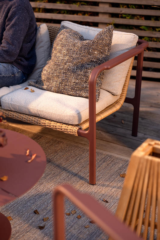 Motty 2-Sitzer Sofa Zin Red/Teddy Beige