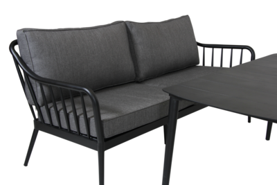 Coleville 3-Sitzer Sofa Schwarz/grau