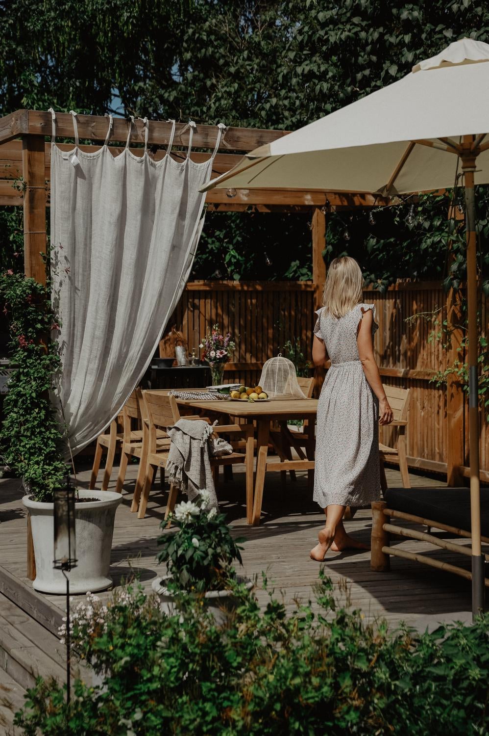 Trieste Sonnenschirm Natur/Offwhite