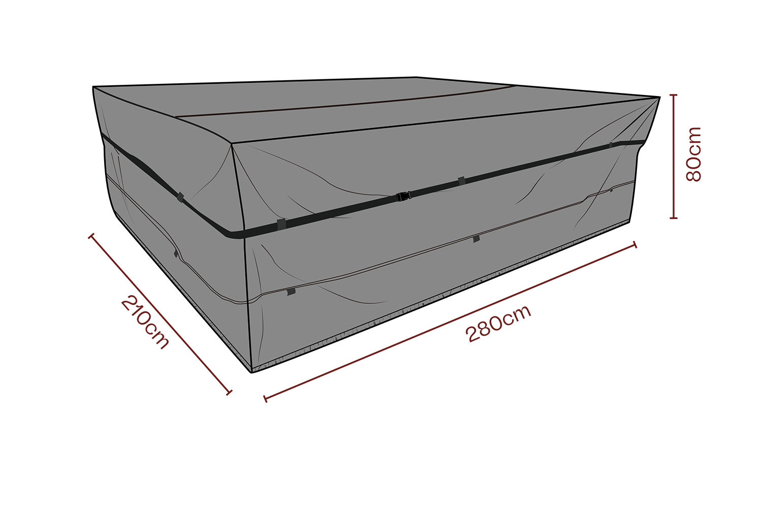 Möbelabdeckung Set Schwartz - Atmungsaktiv