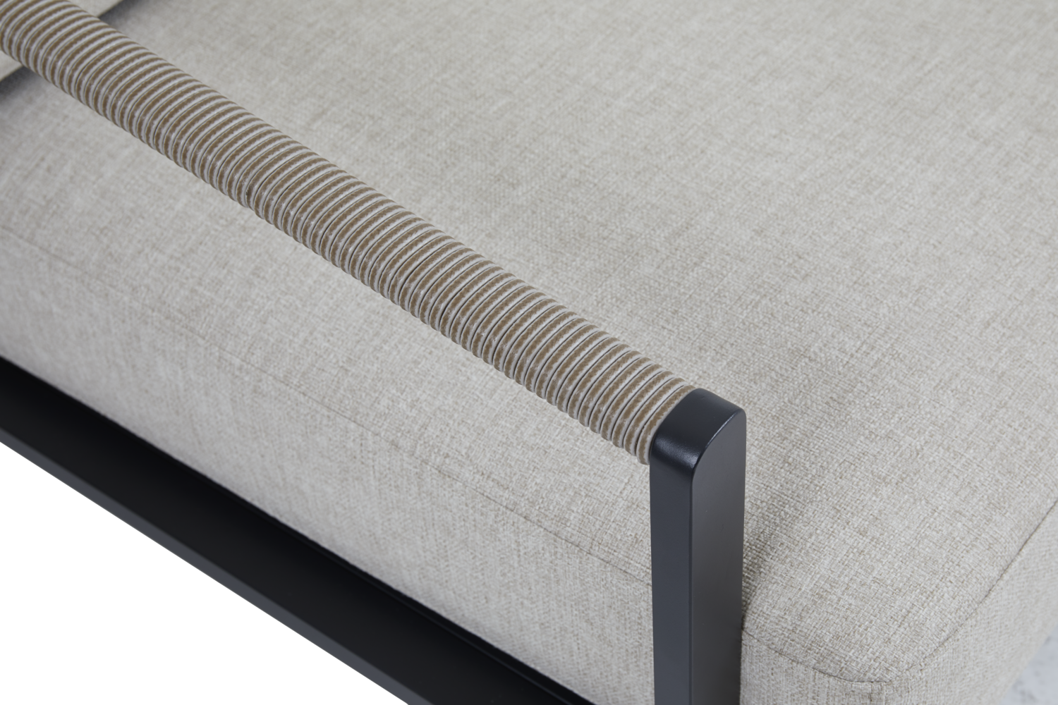 Lyra 2,5-Sitzer-Sofa Schwarz/Sand