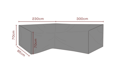 Möbelabdeckung Ecklounge Schwarz