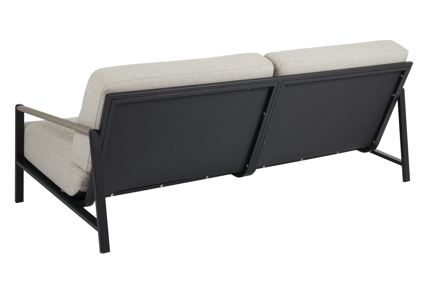 Lyra 2,5-Sitzer-Sofa Schwarz/Sand