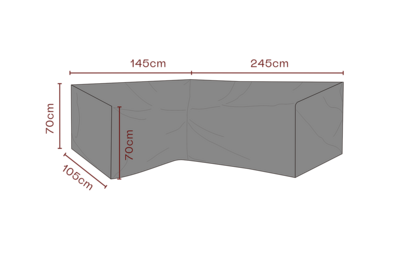 Möbelabdeckung Ecklounge Schwarz