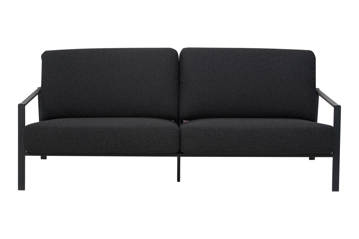 Lyra 2,5-Sitzer-Sofa Schwarz/Teddy Black