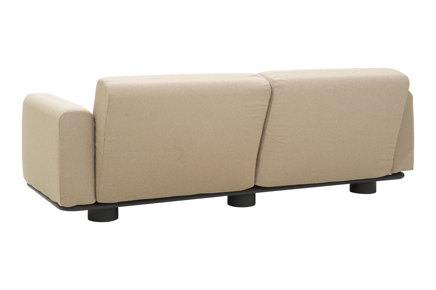 Bolster 2,5-Sitzer-Sofa Anthrazit/Teddy Beige