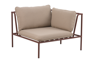 Collier Ecke Zin Red/Teddy Beige