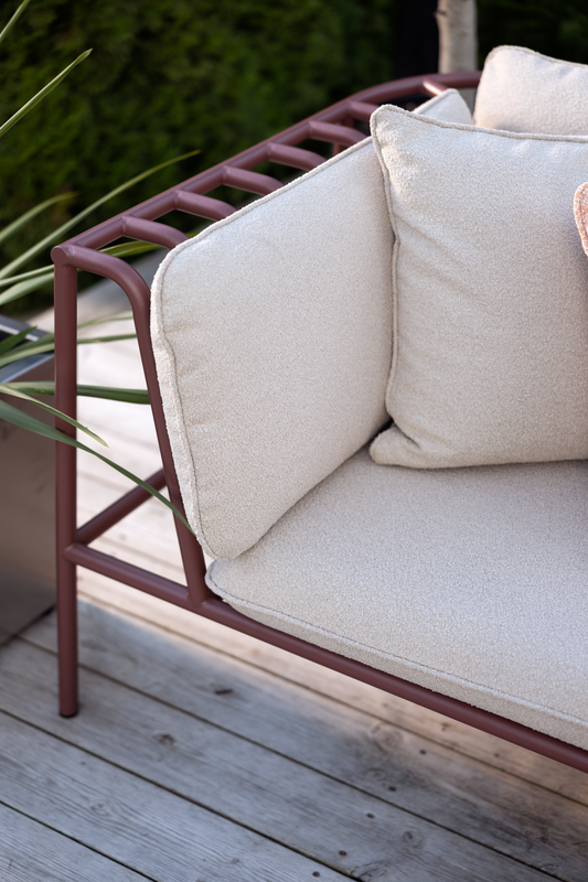 Collier Ecke Zin Red/Teddy Beige