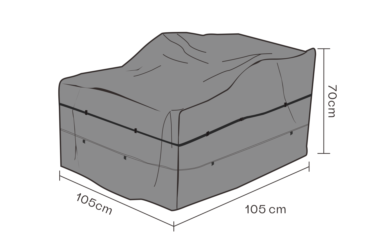 Möbelabdeckung Sessel Schwartz - Wasserdicht