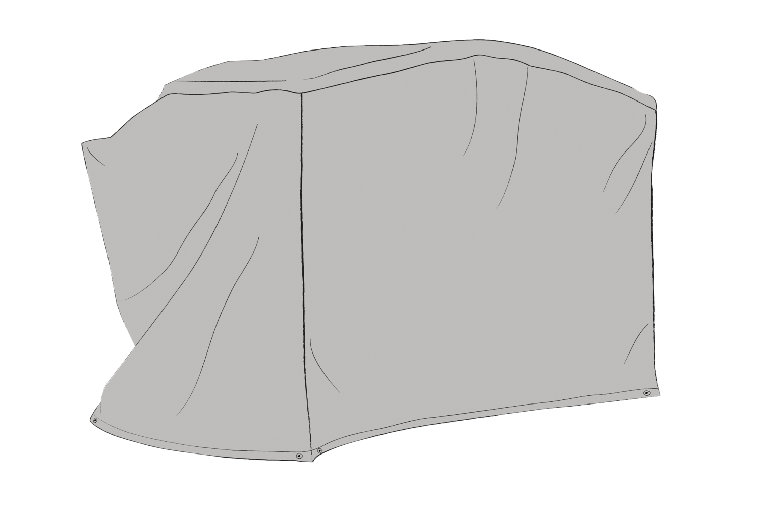 Möbelabdeckung Gartenschaukel Grau - Wasserabweisend