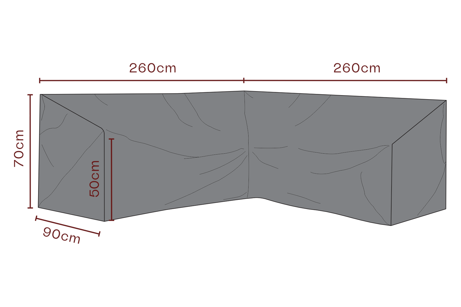 Möbelabdeckung Ecklounge Schwartz - Wasserdicht