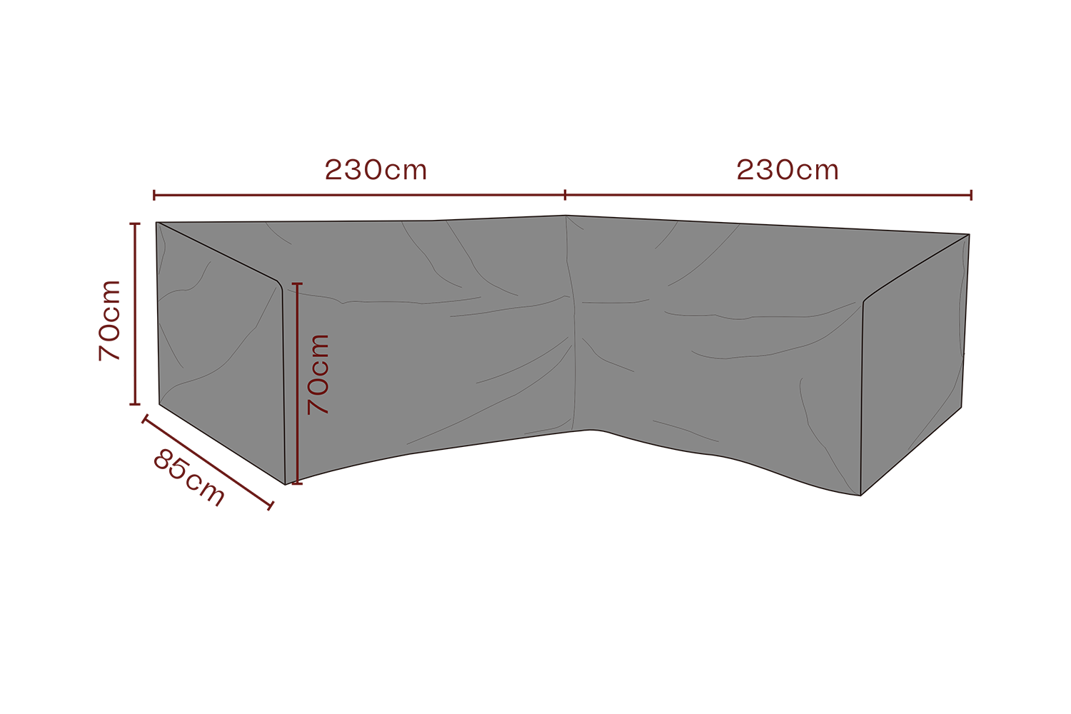 Möbelabdeckung Ecklounge Schwartz - Atmungsaktiv